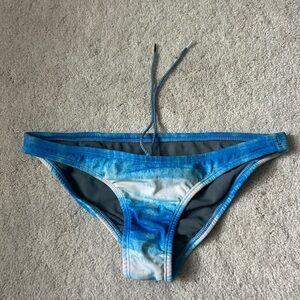 Jolyn Clothing Blue and White Bikini Bottom